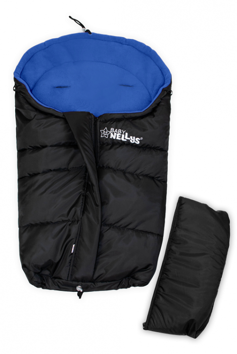 Rostoucí fleecový fusak COMBI LUX  Baby Nellys - černá/tm. modrá