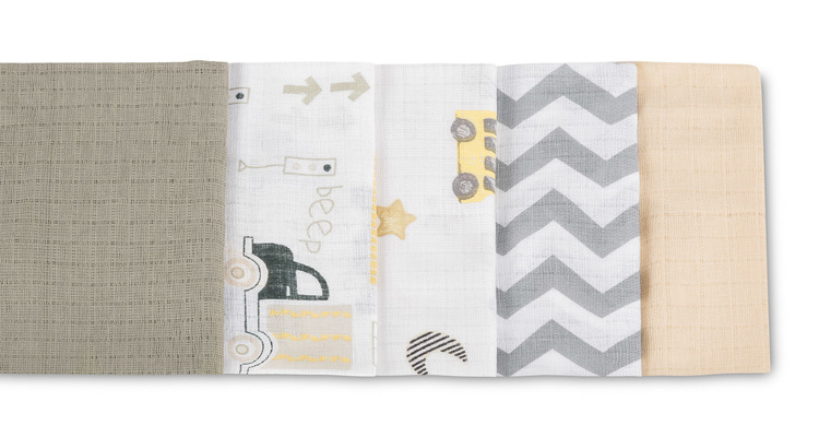 Tetra pleny Basic 70×80 cm Cars beige - sada 5 ks, 100% bavlna