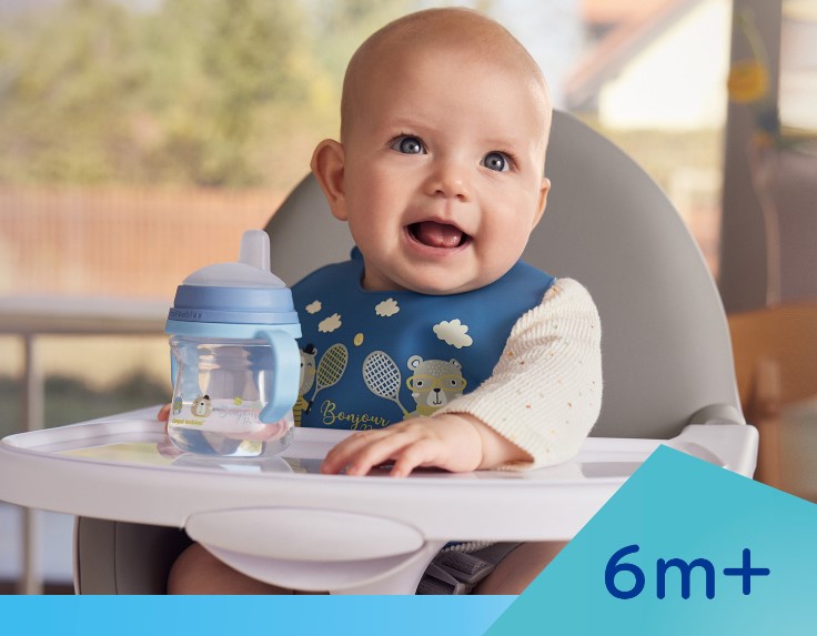 Nevylévací hrníček Canpol Babies s měkkým náustkem - Bonjour, růžový, 150 ml