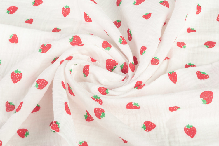Mušelínové pleny krešované 60×75 cm Strawberry Cream – sada 2 ks