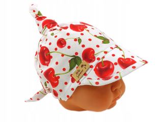 Dětský bavlněný šátek s kšiltem na zavazování, Premium Baby Nellys, třěšničky (3)