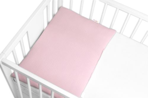 Mušelínový polštářek s výplní 40 x 60 cm, Baby Nellys, Maxi, růžový