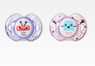 Tommee Tippee Dudlík Fun Style Příšerky 0-6 m - fialová/růžová