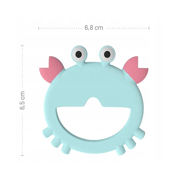 GiliGums Dětské silikonové kousátko Crab Teether, 3m+, 1 ks, mátový