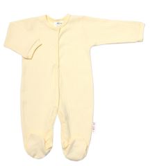 Praktická 5-dílná žebrovaná soupravička do porodnice Baby Nellys BOY, žlutá (1)