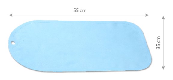 Protiskluzová podložka do vany BabyOno, 55 x 35 cm - světle modrá