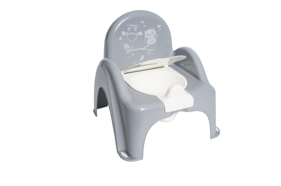 Dětský nočník pro děti s vyjímatelnou nádobou, ergonomický - Sovičky v šedé