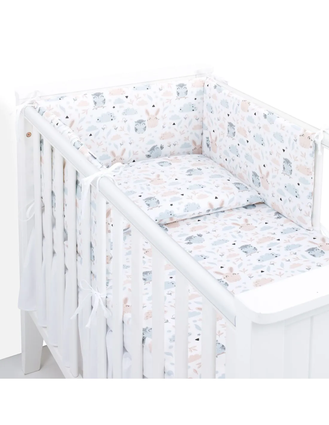 Mantinel s povlečením do postýlky, 3D sada, Animal, 135x100 cm