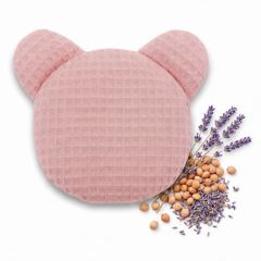 Termofor TEDDY- nahřívací polštářek s třešňovými pecičkami a levandulí - pudrově růžový
