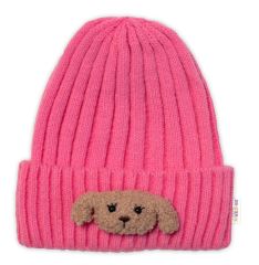 Dětská zimní čepice Bear, Baby Nellys - růžová, vel. 48-54 cm Dětská zimní čepice Bear, Baby Nellys - růžová, vel. 48-54 cm