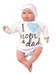 5-ti dílná soupravička do porodnice I love mom & dad, kluk, Baby Nellys (6)