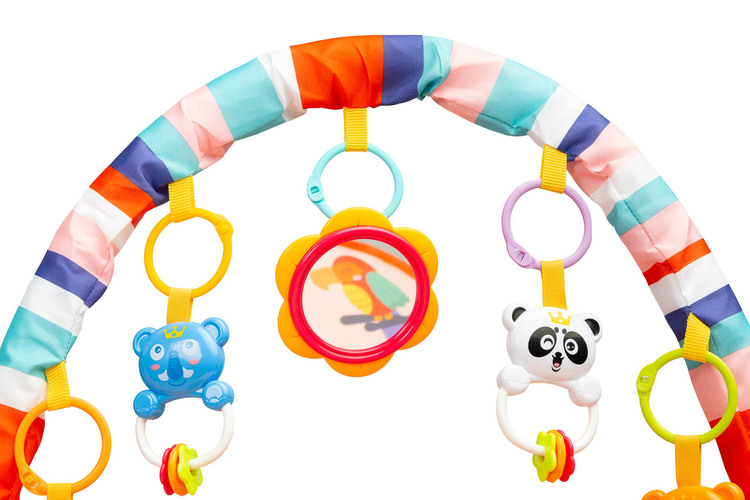 Vzdělávací edukační hrací podložka se zvuky TOYZ ZOO - oranžová