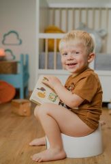 Oboustranný, ergonomický nočník Teggi, bílá/růžová (2)