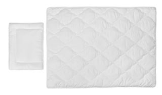 Dětská 2D sada přikrývka a polštář  DELUXE do postýlky 135x100, 40x60cm - bílá (559956)