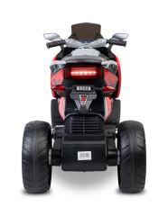 Elektrická tříkolová motorka pro děti TOYZ – 2 motory, LED, USB, červená (7)