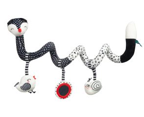 Edukační, kontrastní spirála black&amp;white - Liška