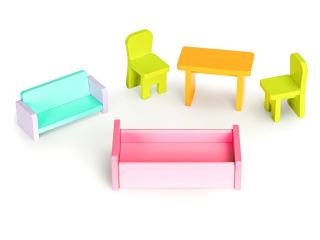 Dřevěný domeček pro panenky ECO TOYS - Slunečná rezidence (3)