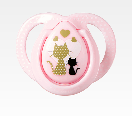 Tommee Tippee Dudlík Moda Girl Kočky 0-6 m  - růžová
