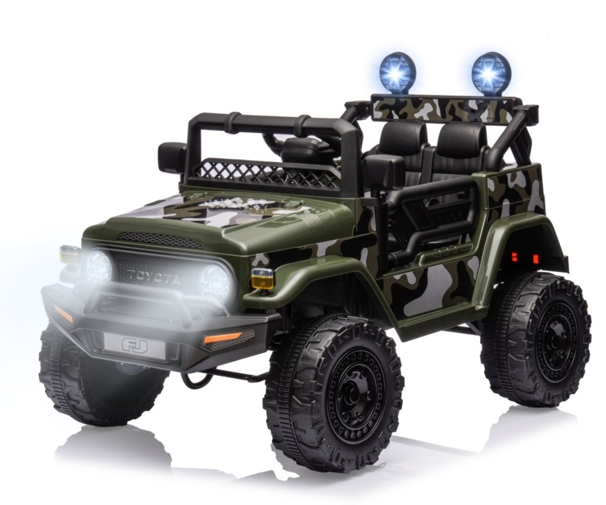 Elektrické autíčko TOYOTA FJ CRUISER 12V s dálkovým ovládáním a LED světly, army
