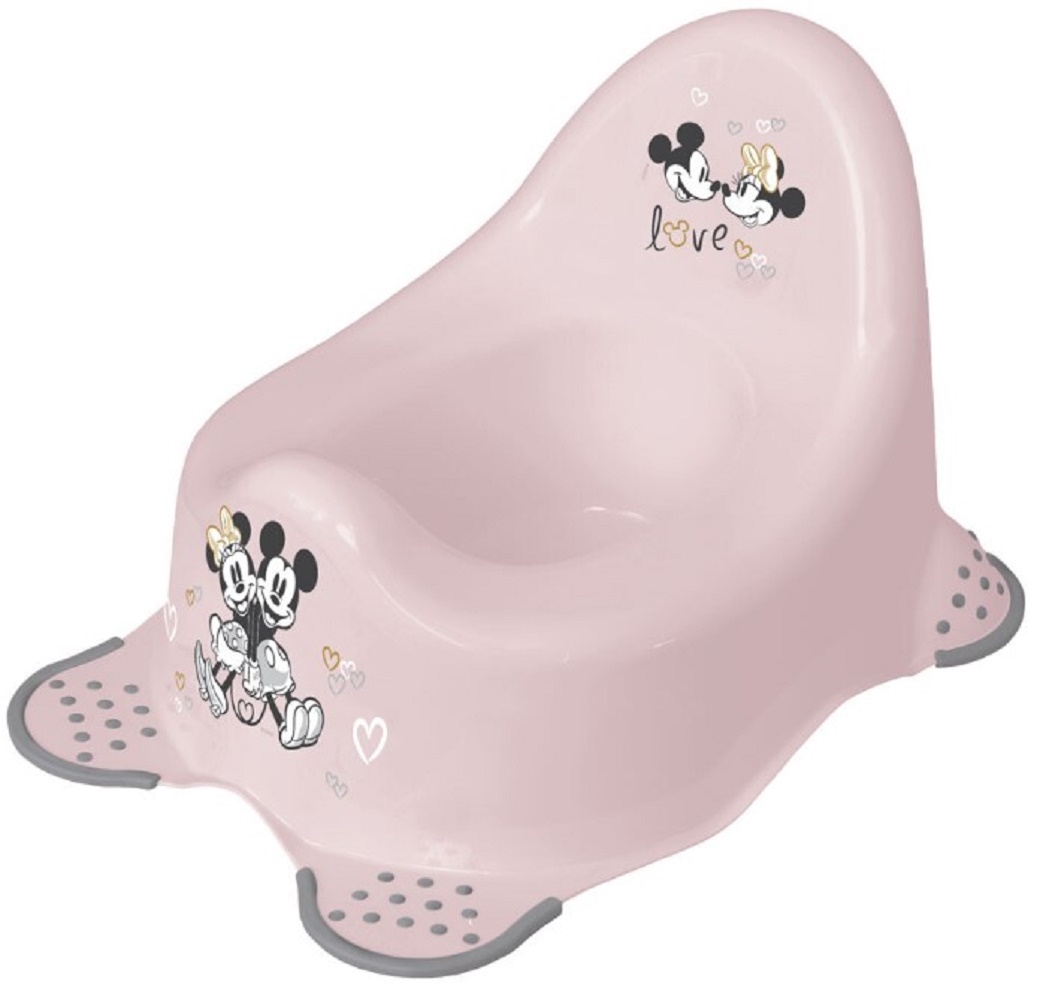 Nočník Minnie Mouse s protiskluzem - pudrově růžový