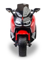 Elektrická tříkolová motorka pro děti TOYZ – 2 motory, LED, USB, červená (4)