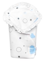 Luxusní sada pro panenku 3D, Baby Nellys,zavinovačka, peřinka a polštářek, I love boy (2)