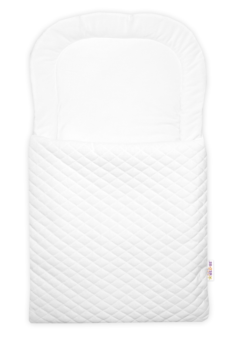 Zavinovačka, fusak Deluxe na zip, prošívaný Velvet 72x45 cm - bílý