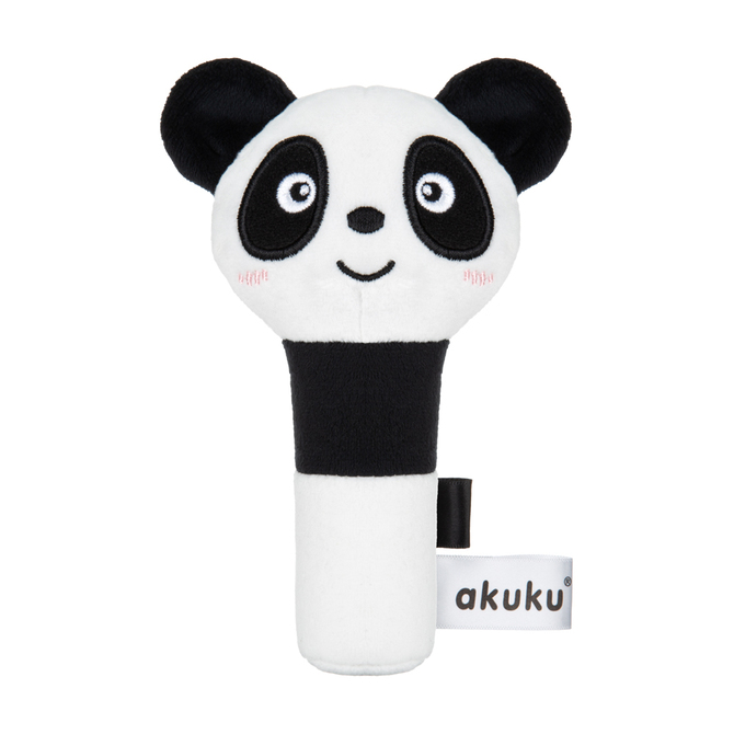 Sada kontrastních hraček Akuku - Panda, Medvídek, senzorické balónky