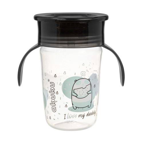 Nevylévající hrneček s úchyty, I love my Daddy 240 ml, černá (574867)