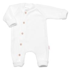 Pletený overálek s knoflíčky zapínání bokem, Hand Made, bílý (1)