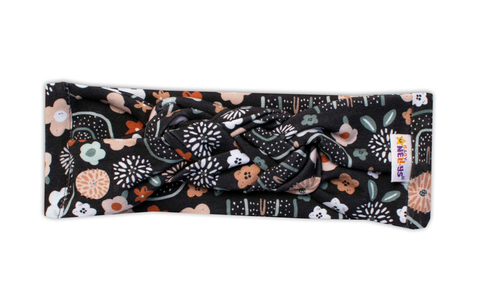 Hand Made Dvouvrstvá proplétaná čelenka Palouček, grafit