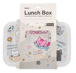 Dětský svačinový box Kočičky 650 ml, iTotal, bílá Dětský svačinový box Kočičky 650 ml, iTotal, bílá
