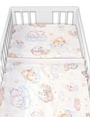 Baby Nellys 3-dílná sada Mantinel s povlečením, Sweet Dreams, bílá (1)