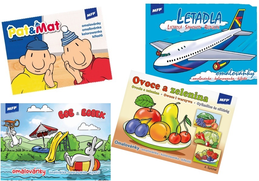 Omalovánka - různé druhy, 8 listů - 1ks