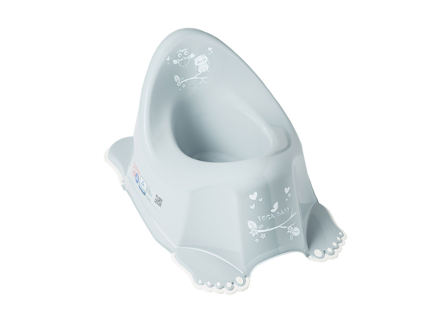 Hudební nočník TEGA BABY s melodií, šedý,  ergonomický nočník pro děti