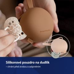 Silikonové pouzdro na dudlík, pudrové (2)