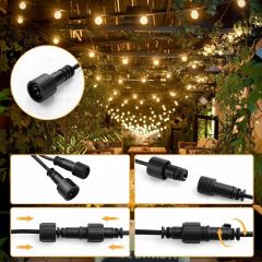 Zahradní LED světelný řetěz, girlanda 15 m, 25x LED, 9 režimů, 9 W (4)