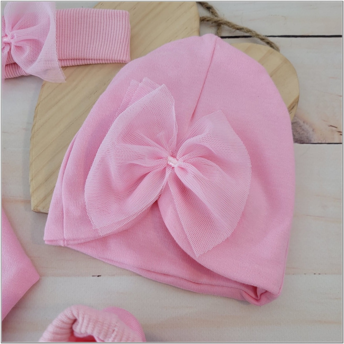 Z&Z 5-dílná soupravička sukničkobody, punčochy, čepička, čelenka, botky - růžová, vel. 80