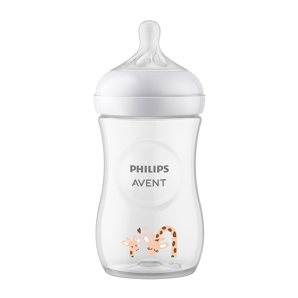 Kojenecká láhev Natural Avent, Žirafa, 260 ml