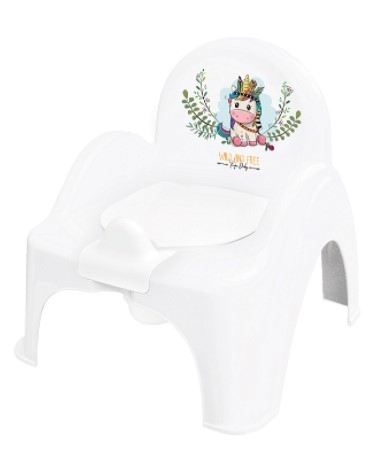 Tega Baby Nočník/židlička s melodií Jednorožec - bílý