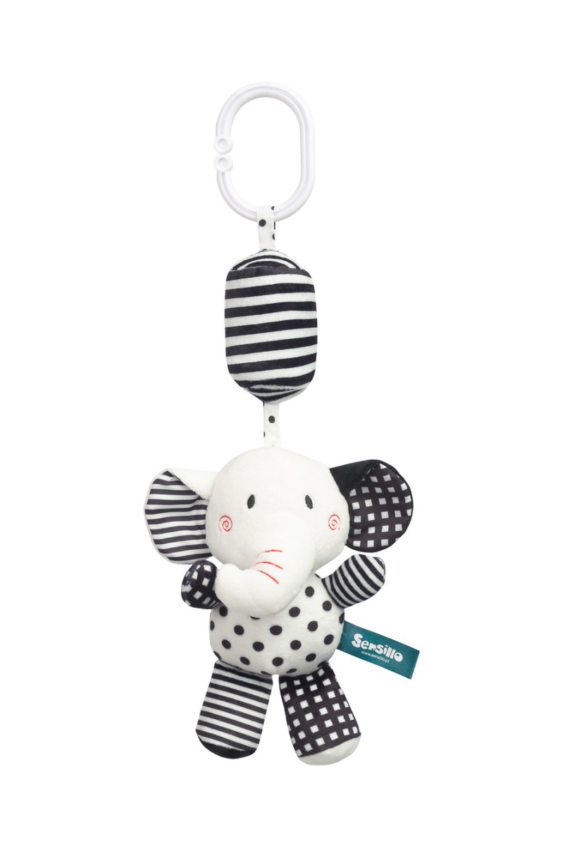 Závěsná hračka nejen do kočárku BLACK&WHITE - Slon