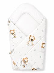 Baby Nellys Zavinovačka pro miminko Classic Sleepy Teddy, bílý
