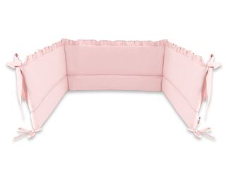 Mantinel s volánkem do postýlky 120 x 60 cm, 180cm Royal - růžový, Baby Nellys (1)