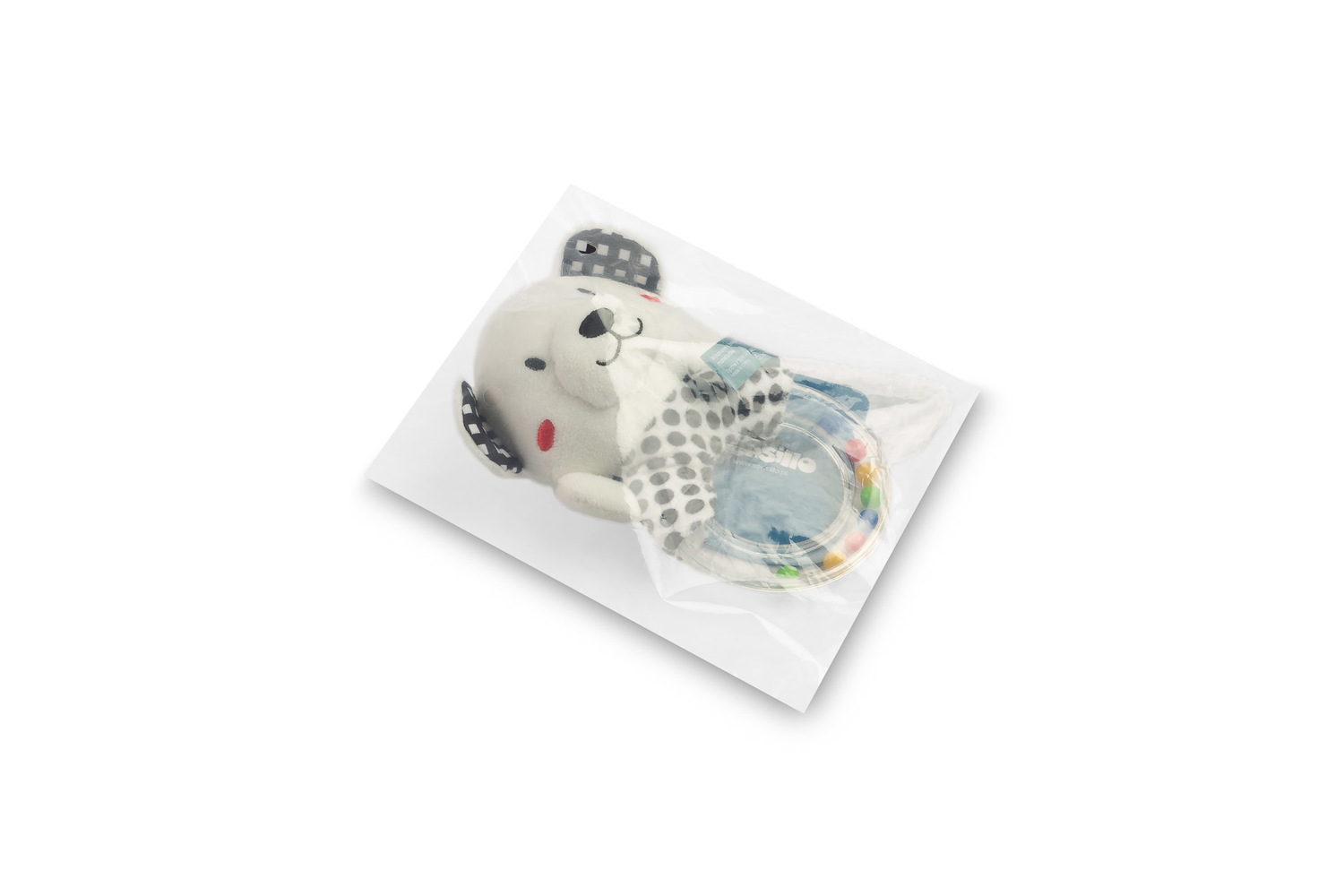 Senzorické chrastítko black&white - Medvídek