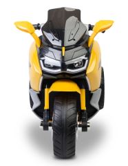 Elektrická tříkolová motorka pro děti TOYZ – 2 motory, LED, USB, žlutá (4)