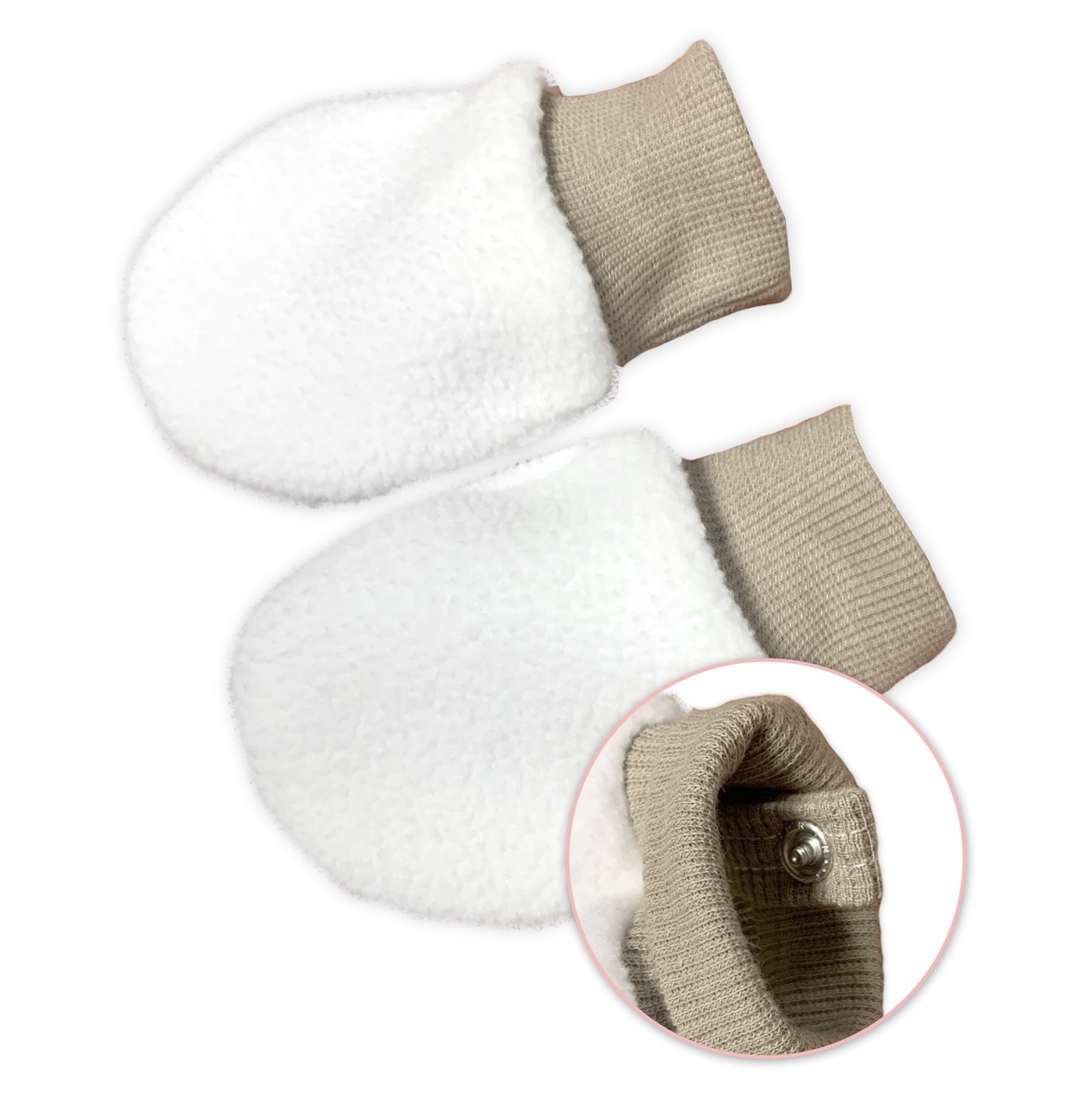 Bavlněný oteplený overálek s kapucí, rukavičky, botky, 3D sada Nature - taupe, vel. 68
