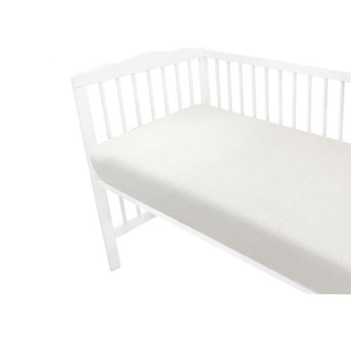 Mušelínové prostěradlo do postýlky 60 x 120 NATURE double - smetanové