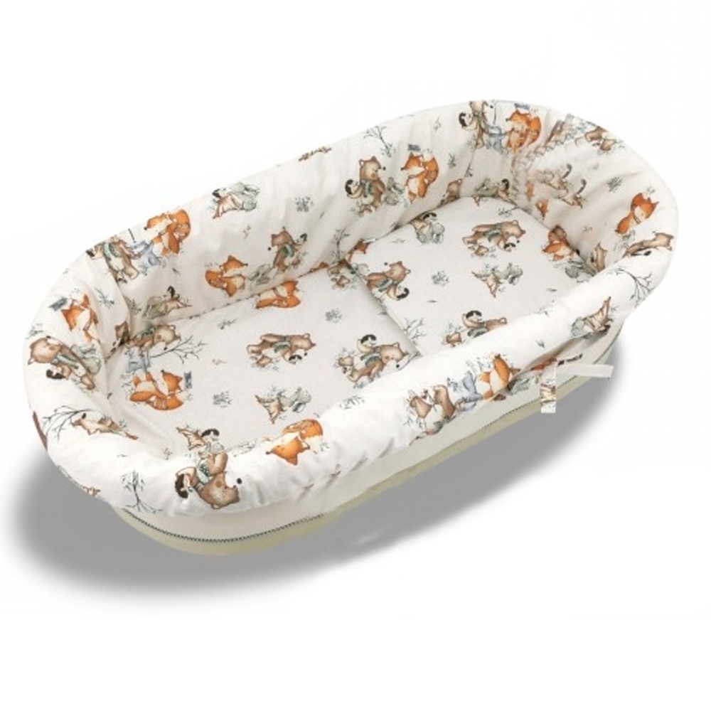 3D sada do koše, kočárku - bavlna, Friends time - latte