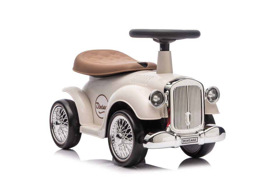 Dětské odrážedlo Retro s úložným prostorem - krémové