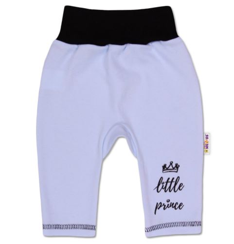Baby Nellys Bavlněné tepláčky, Little Prince - modré